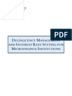 Delinquency Management and Interest Rate Setting For Micro Finance Institutions