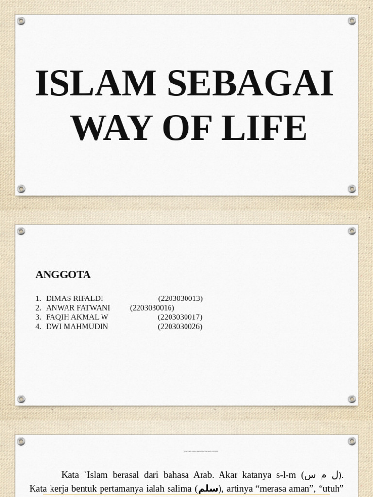 Islam Sebagai Way of Life | PDF