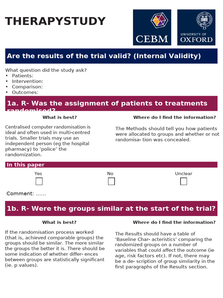 RCT CEBM Word | PDF