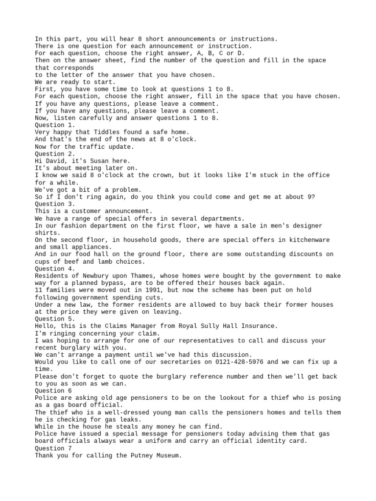 Vstep - Test 6 | PDF