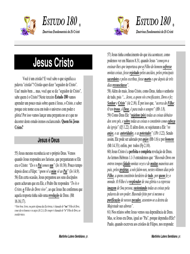 Estudo180 03 Jesus Cristo | PDF
