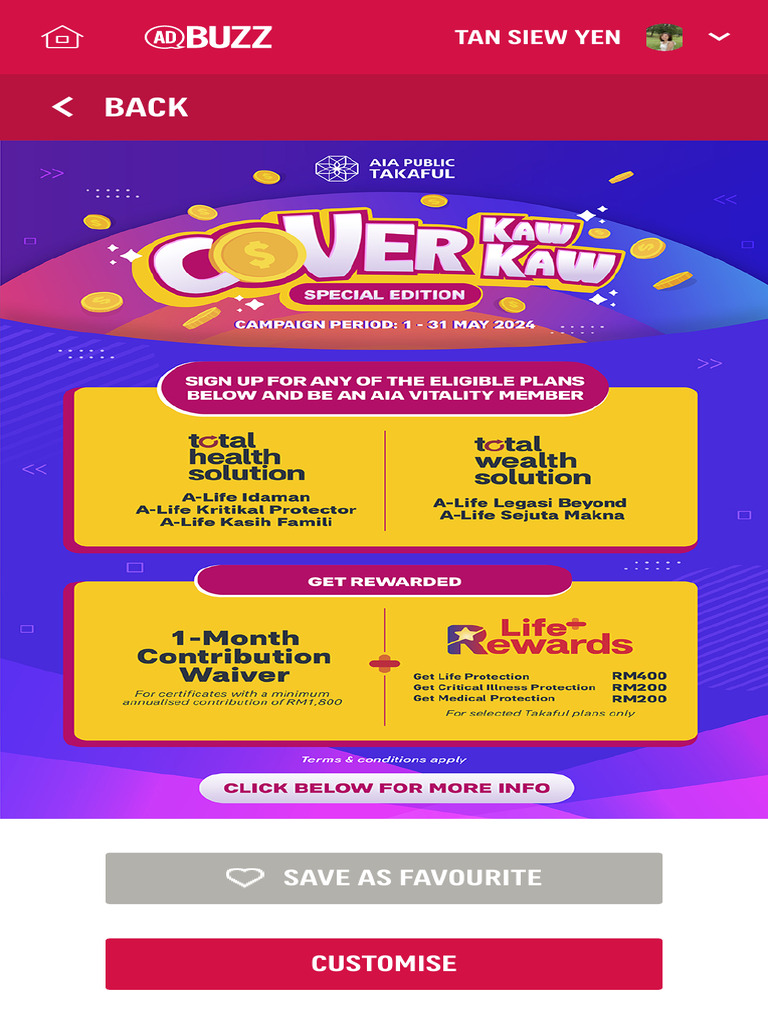 Generate new link preview get a 1 month contribution waiver when you