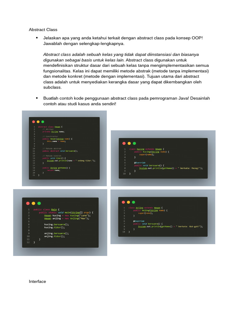 Abstract Class | PDF