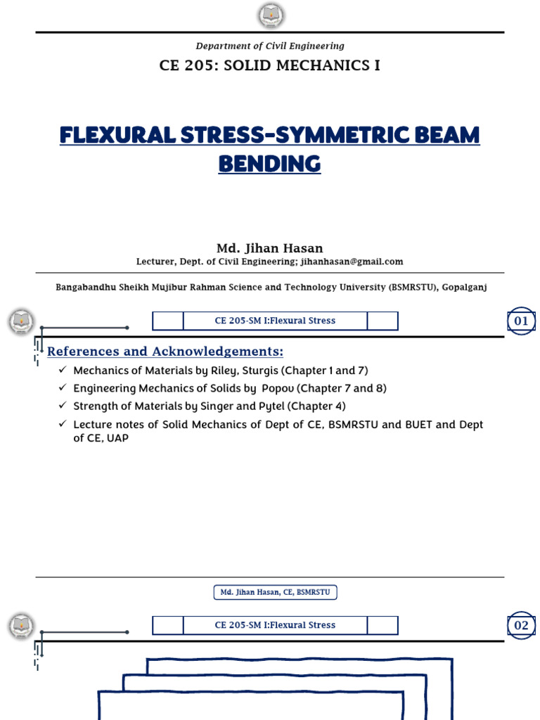 I - Lecture Note - Flexural Stress (Symmetric Beam Bending) | PDF ...
