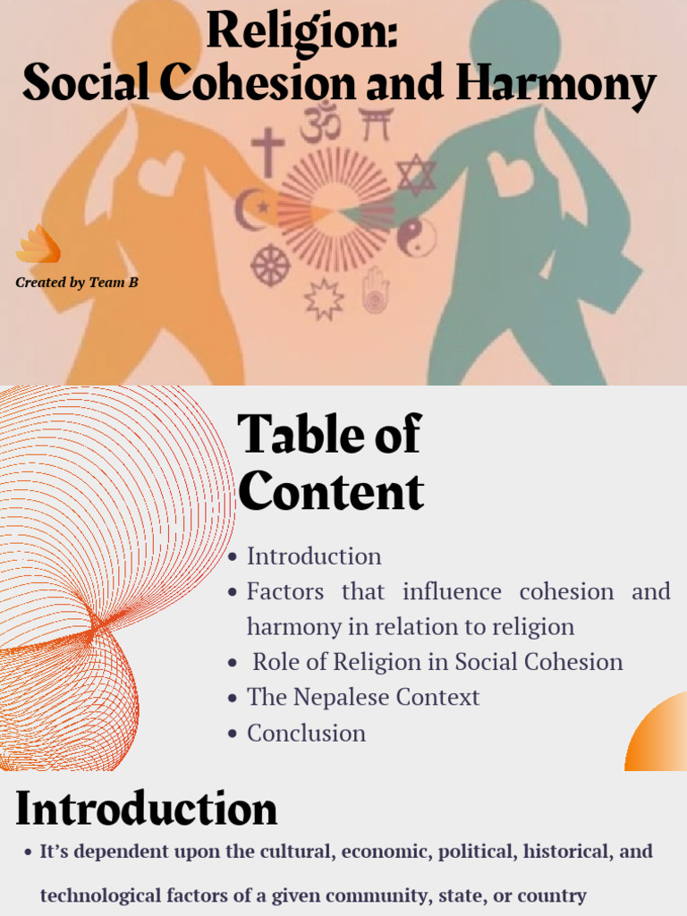 Religion Social Cohesion and Harmony | PDF