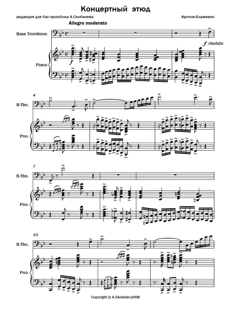 Krotov-Blawevih - Bas - Full Score | PDF