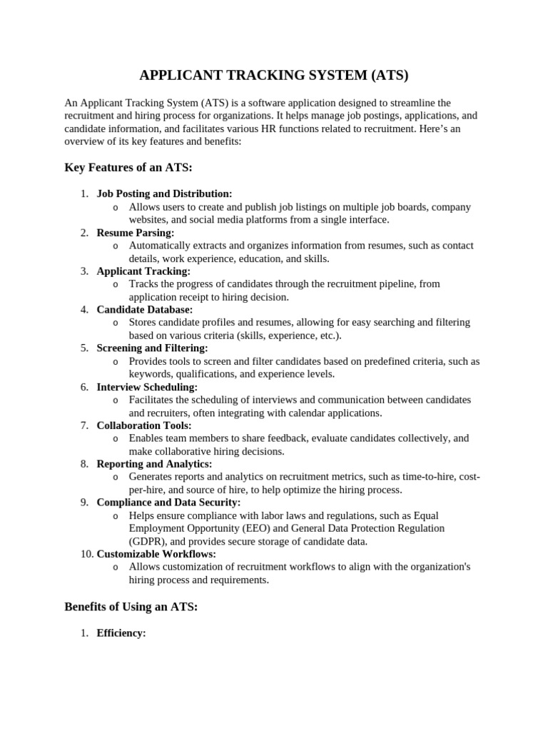 An Applicant Tracking System | PDF