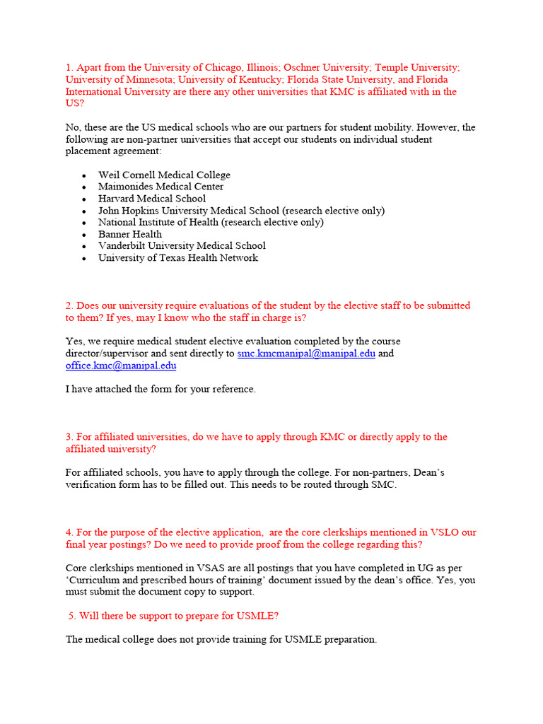 Outbound Student Faq | PDF