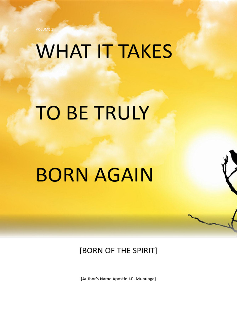 What It Takes To Be Born Again | PDF | Born Again | God The Father