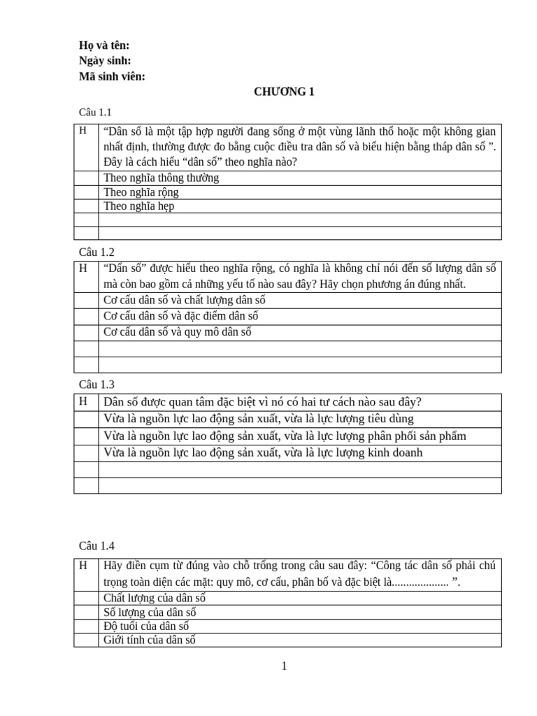 Bản Gửi Cho SV Lần 1-2 | PDF