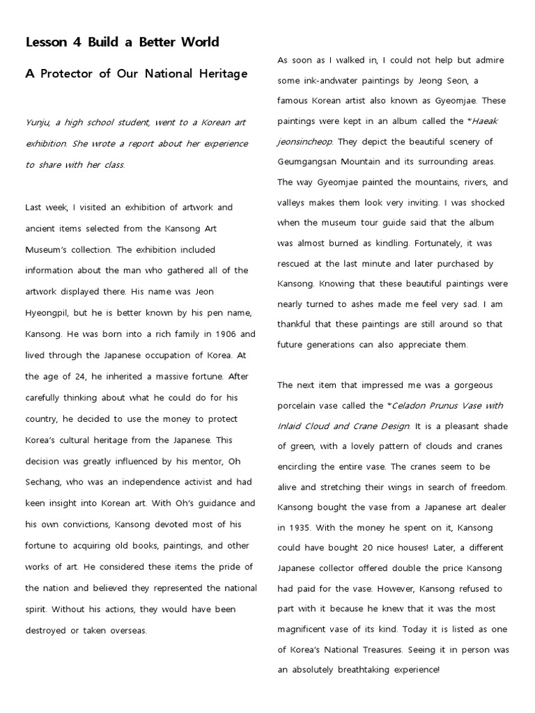 Lesson 4 Build A Better World | PDF