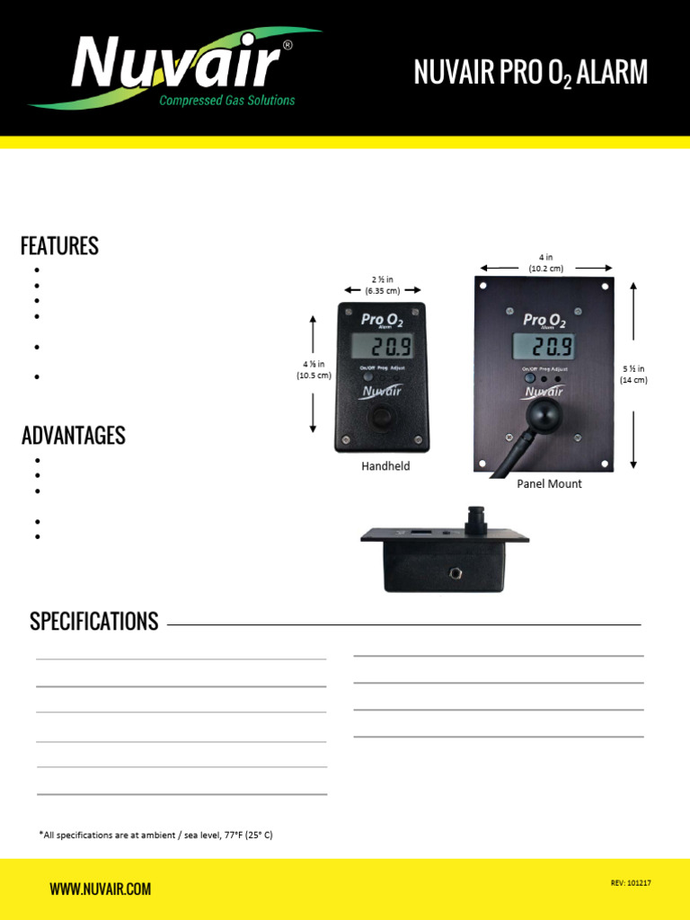 Nuair Pro O2 | PDF