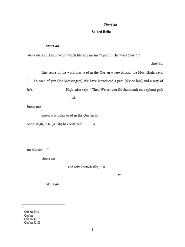 Shari Ah Pdf Quran Islam