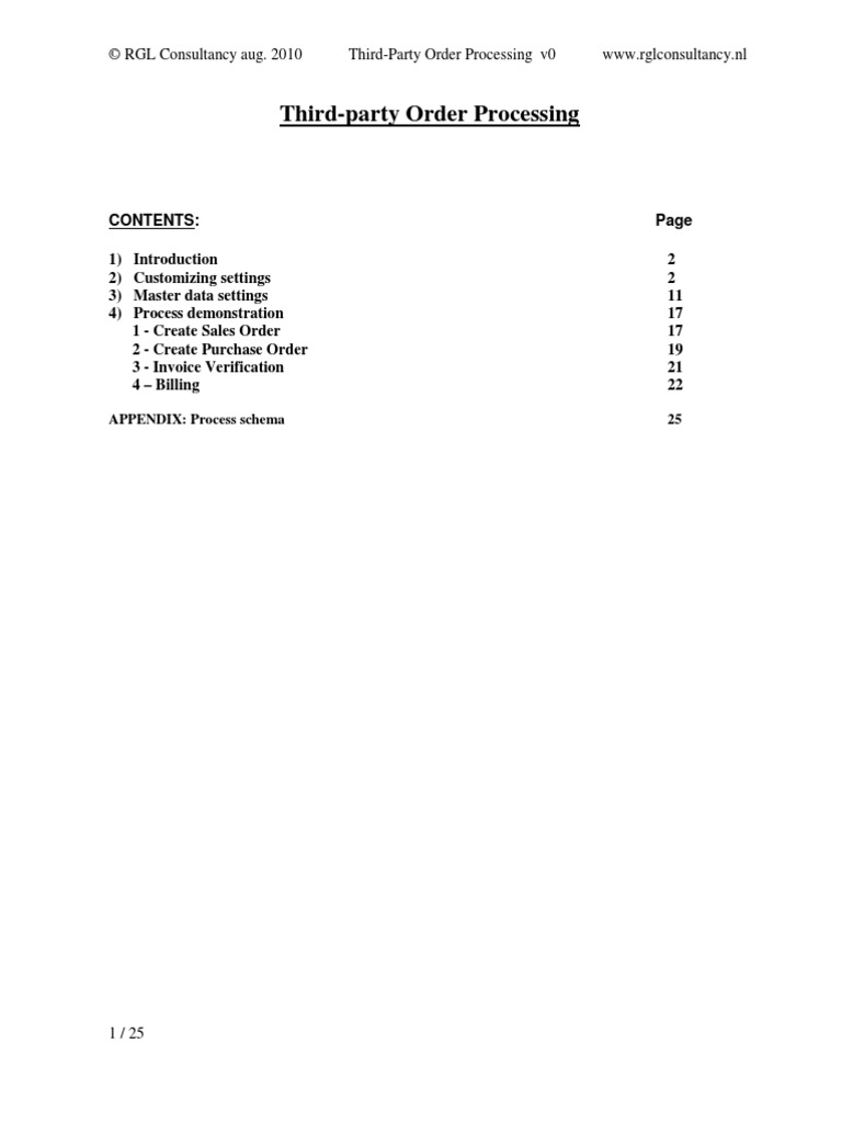 Third-Party Order Processing | PDF | Invoice | Logistics