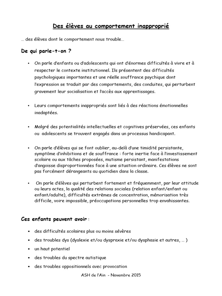 Avoir Un Comportement Inapproprié – WLPHG