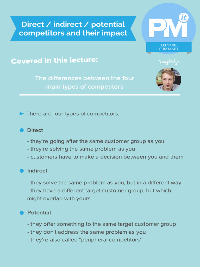CHEAT+SHEET+-+Direct+-+indirect+-+potential+competitors | PDF