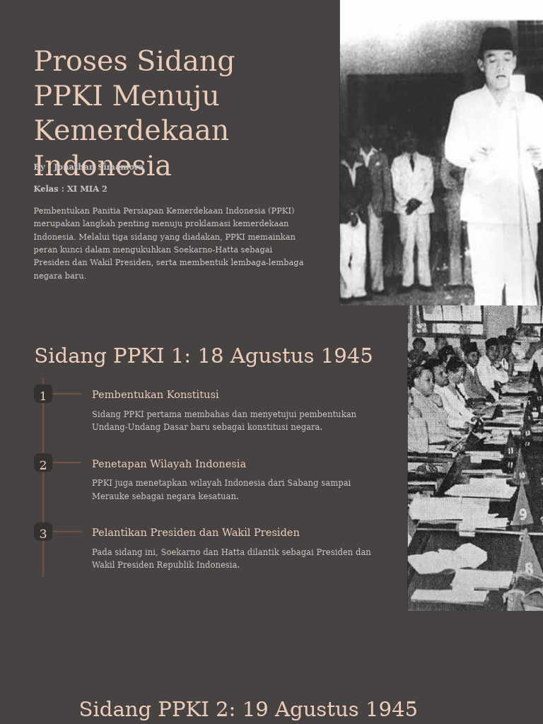 Proses Sidang PPKI Menuju Kemerdekaan Indonesia | PDF