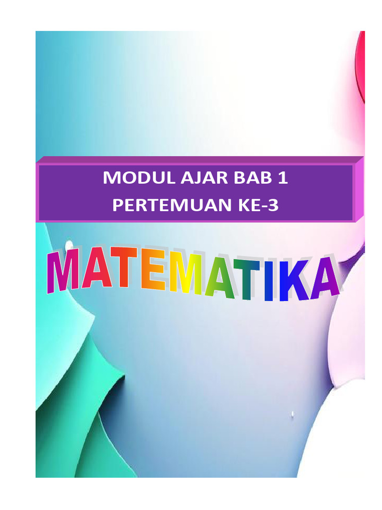 BAB 1 - Pekan Ke-3 MATEMATIKA - TRI - WIBOWO, S.PD | PDF