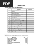 2.2 Cost Sheet Problems