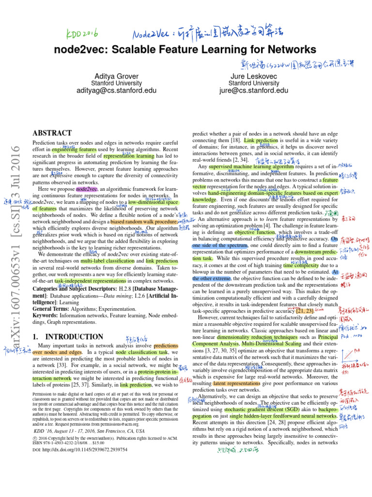 33.Node2vec-Scalable Feature Learning for Networks | PDF