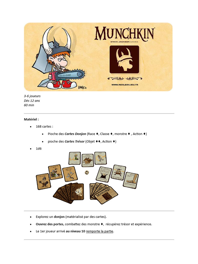 Munchkin Règles | PDF