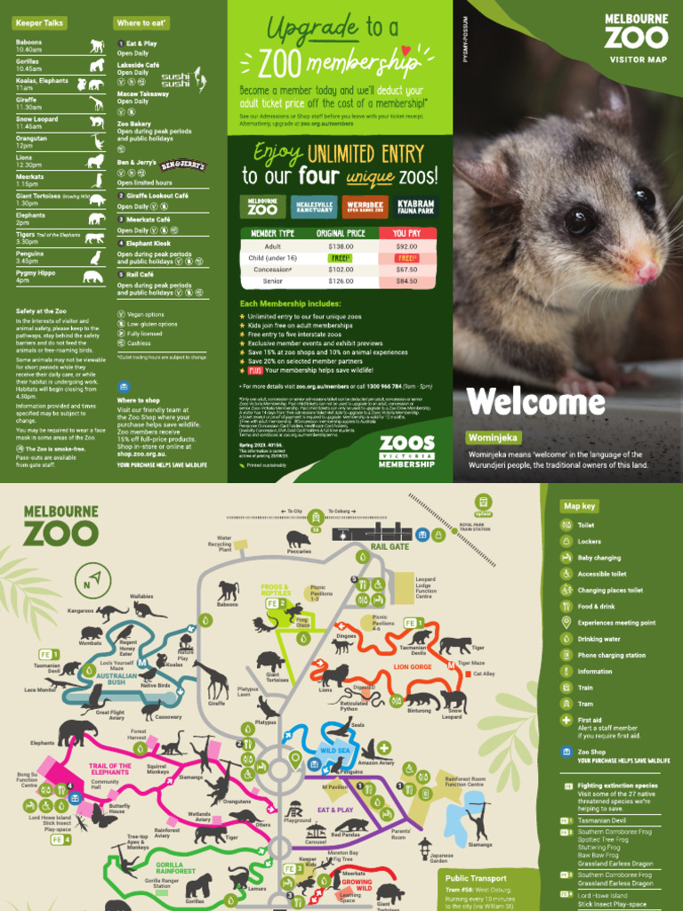 Melbourne Zoo Spring Map 23. | PDF