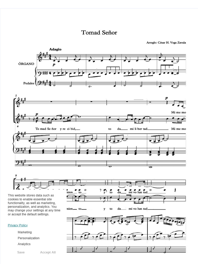 PDF Tomad Senor Partitura Completa - Compress | PDF