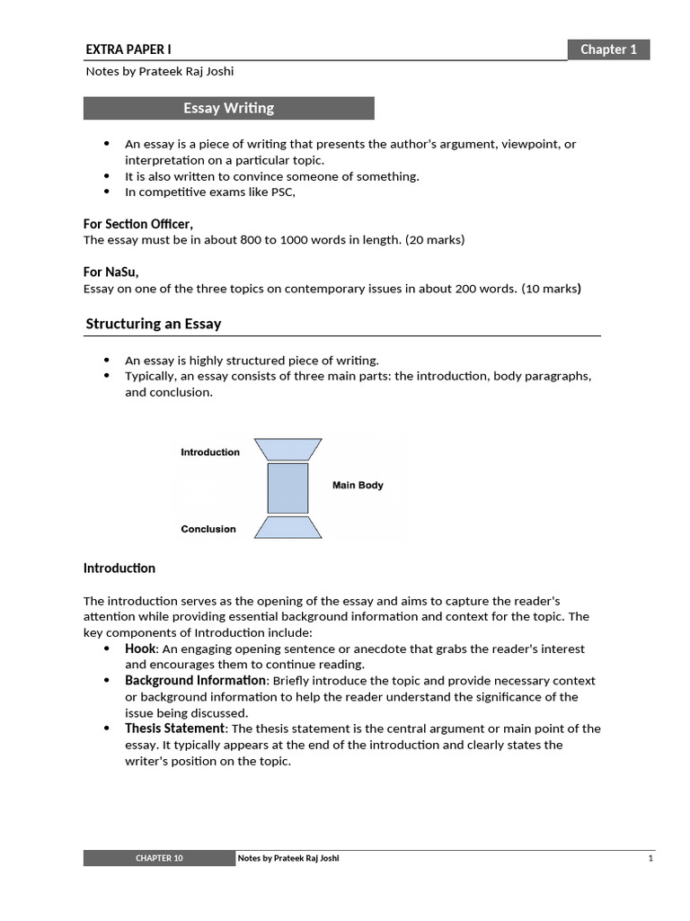 Extra - Essay Writing | PDF