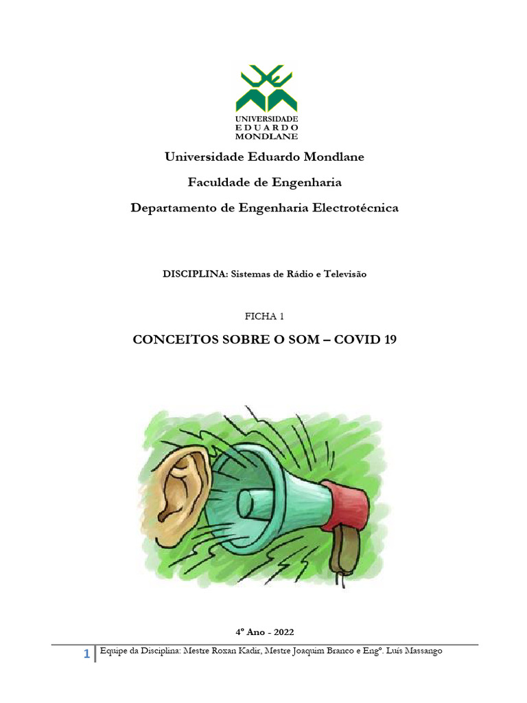 Ficha 1 - Conceitos Sobre o Som | PDF