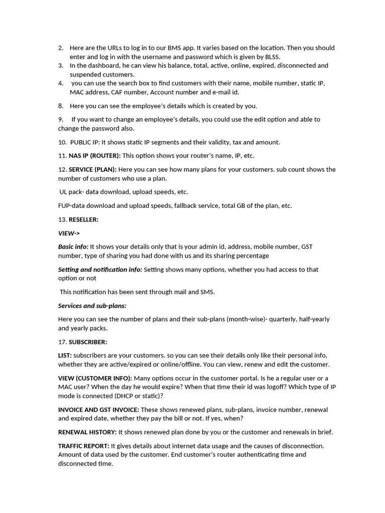 Nas ip router service plan view basic info setting and