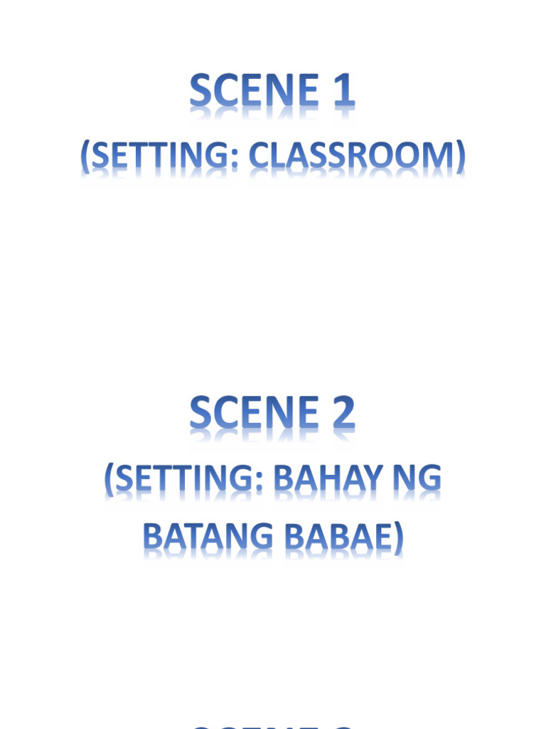 SCENES | PDF