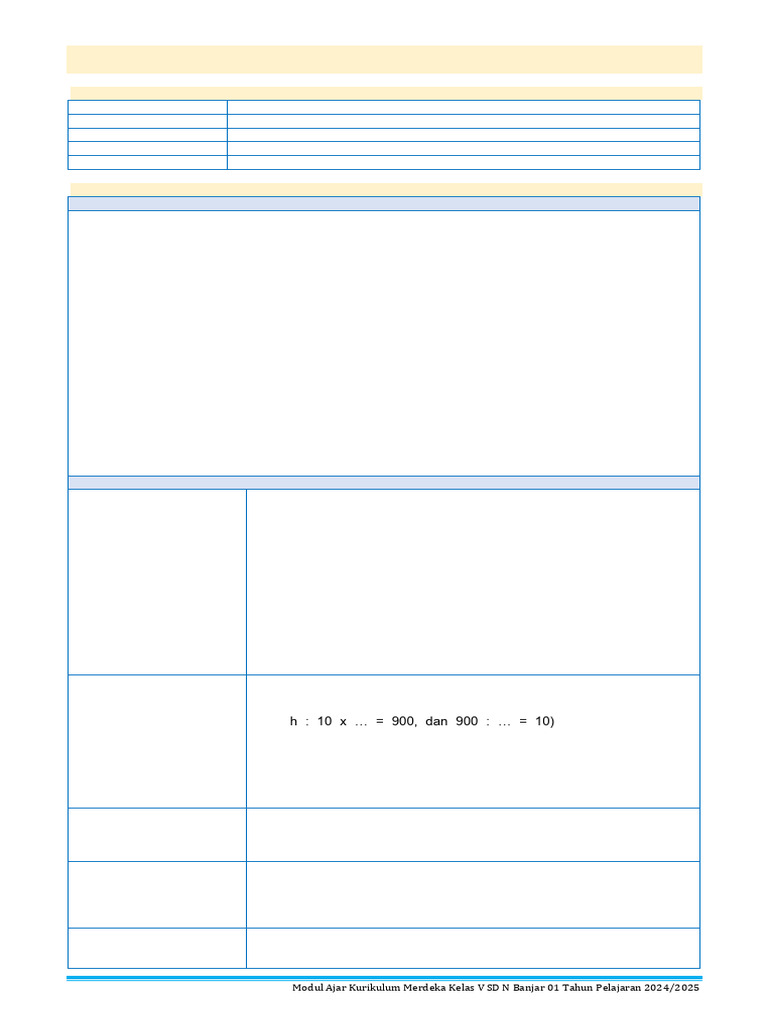 MODUL AJAR MTK BAB 3 EUIS MUNAWAROH, S.PD SD | PDF