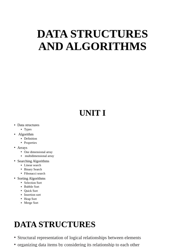 Data Structures and Algorithms | PDF