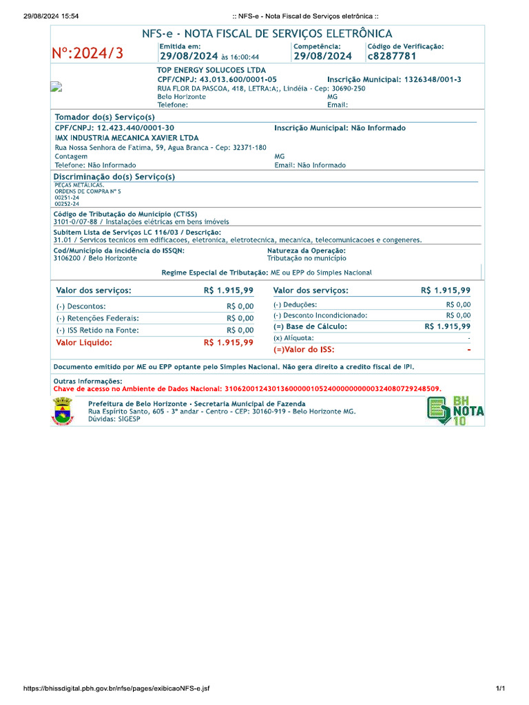 Image Result For Nota Fiscal De Servio Eletrnica Nfs E Empresas Negcios