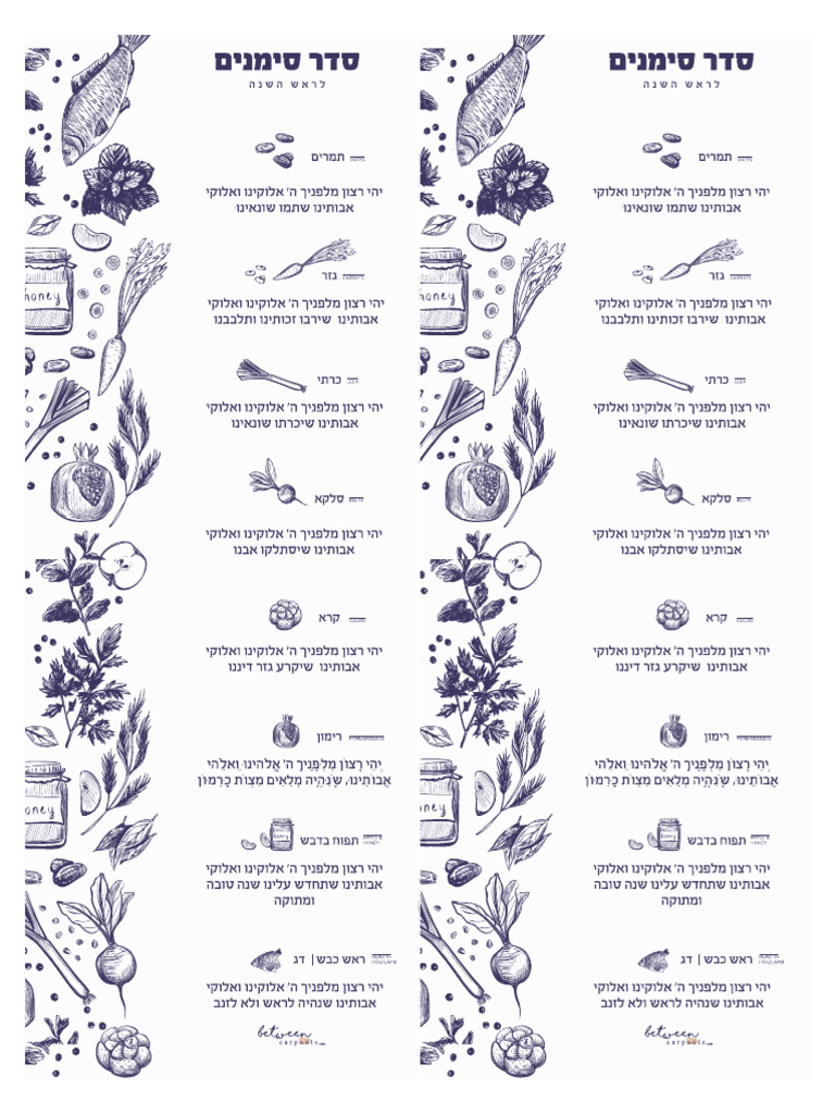 Between Carpools Simanim Ashkenaz 1 1 | PDF