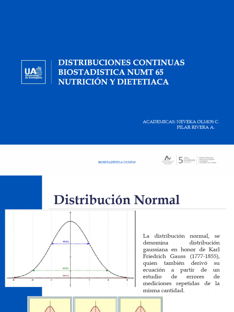03 Distribuciones Continuas NUMT65 | PDF | Distribución normal ...