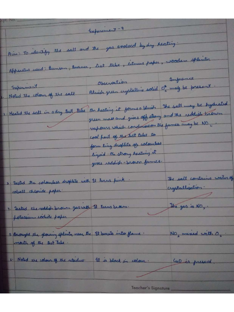 Chemistry Practicals 9 11 PDF