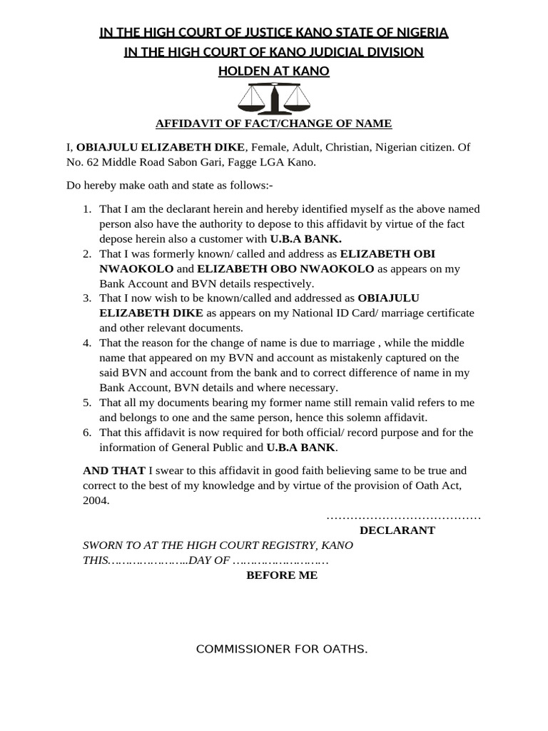 Court Affidavit PDF