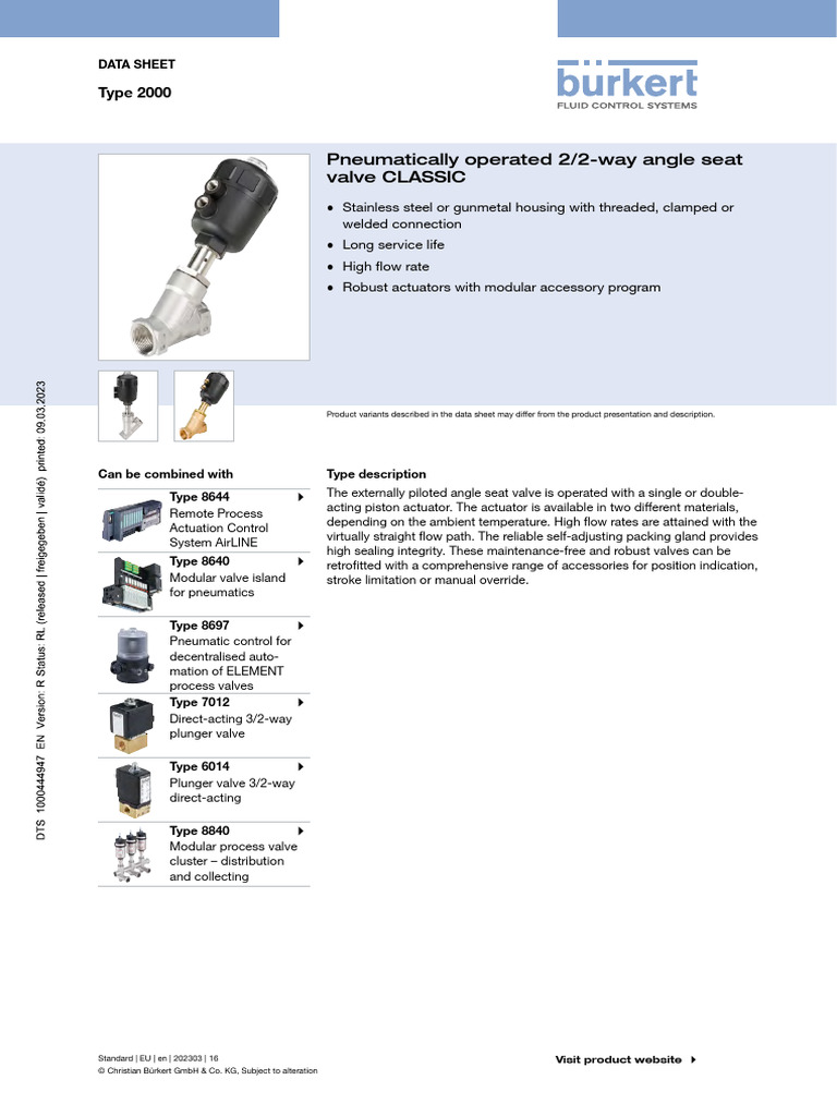 Burket DS2000 Standard EU en | PDF