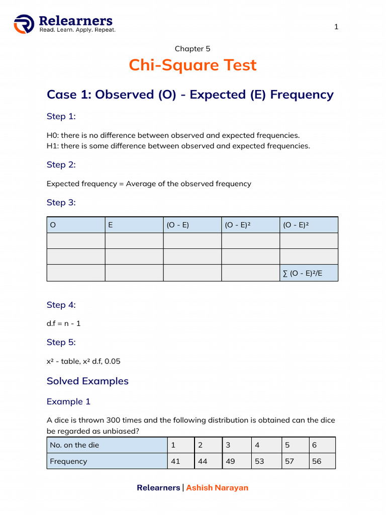 05 BS II Chi-Square Test SEM 4 | PDF | Chi Squared Test | Statistical ...