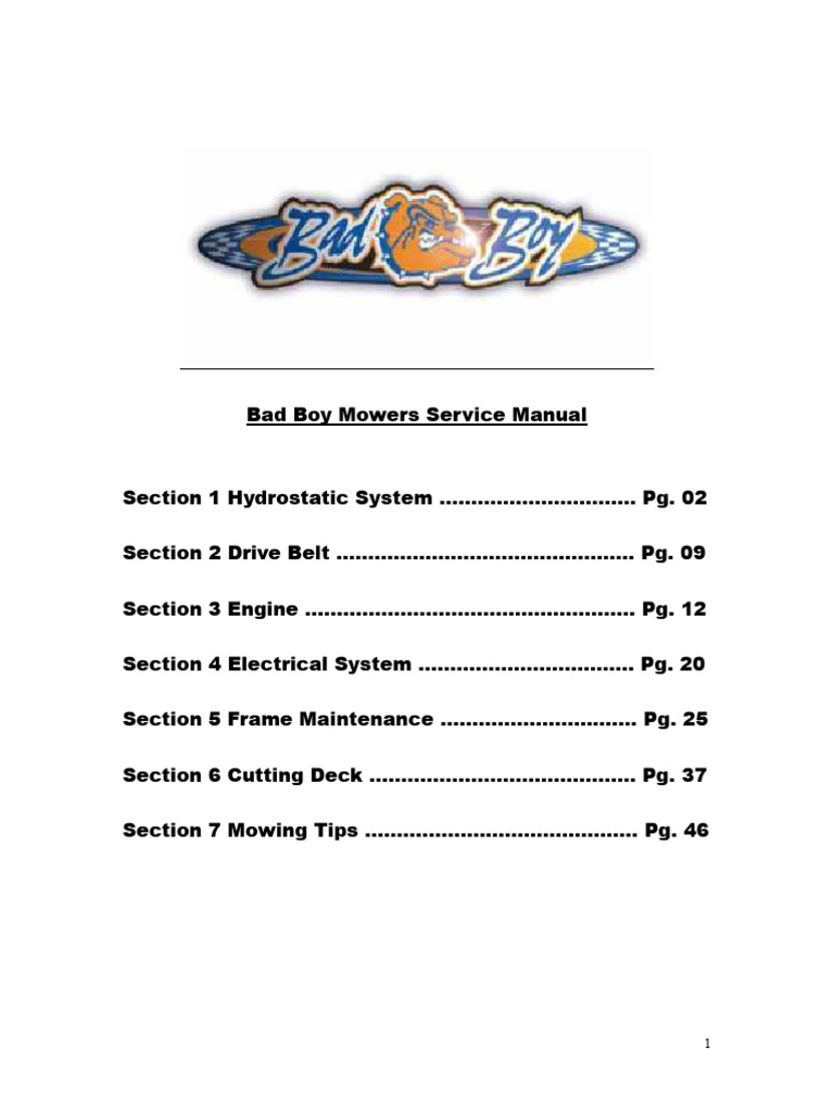 2010 BBM Service Manual | PDF | Mower | Lawn