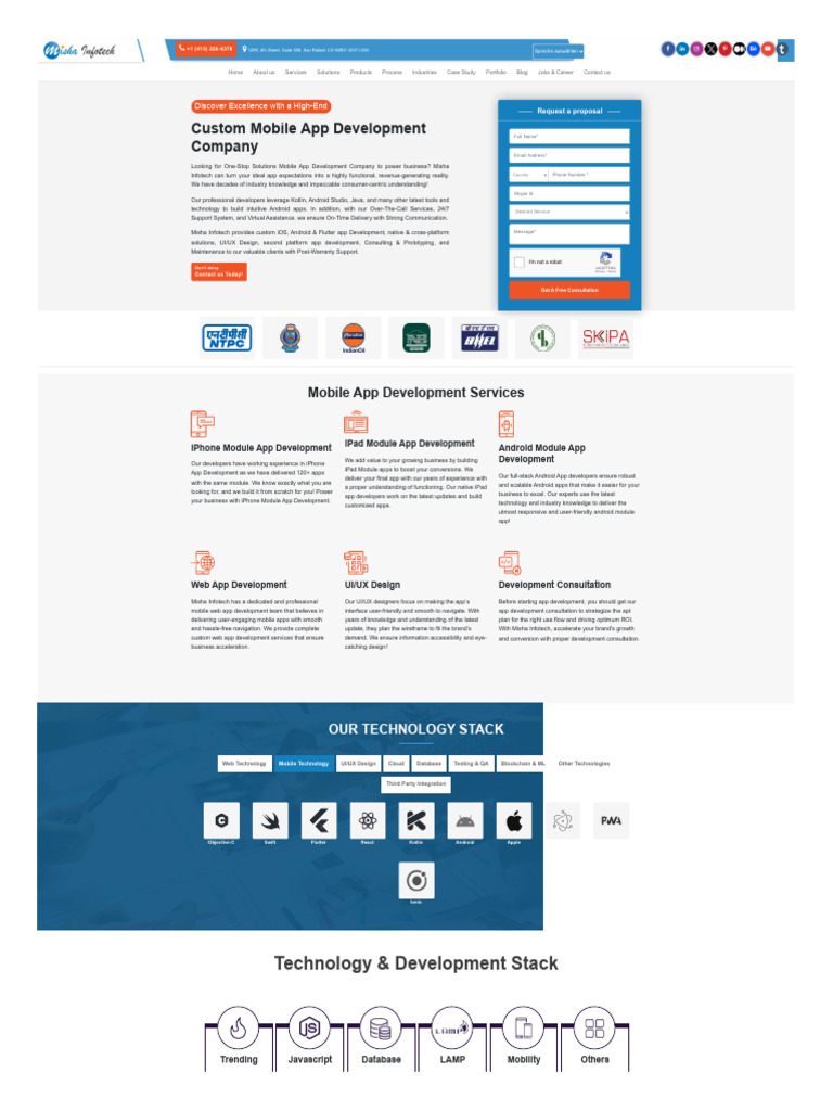 React Native Mobile App Development Company | PDF | Mobile App | Ios