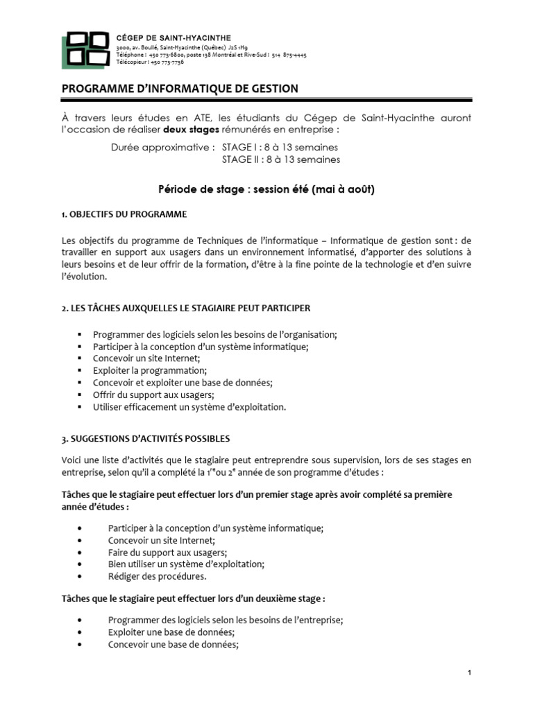Informatique de Gestion | PDF