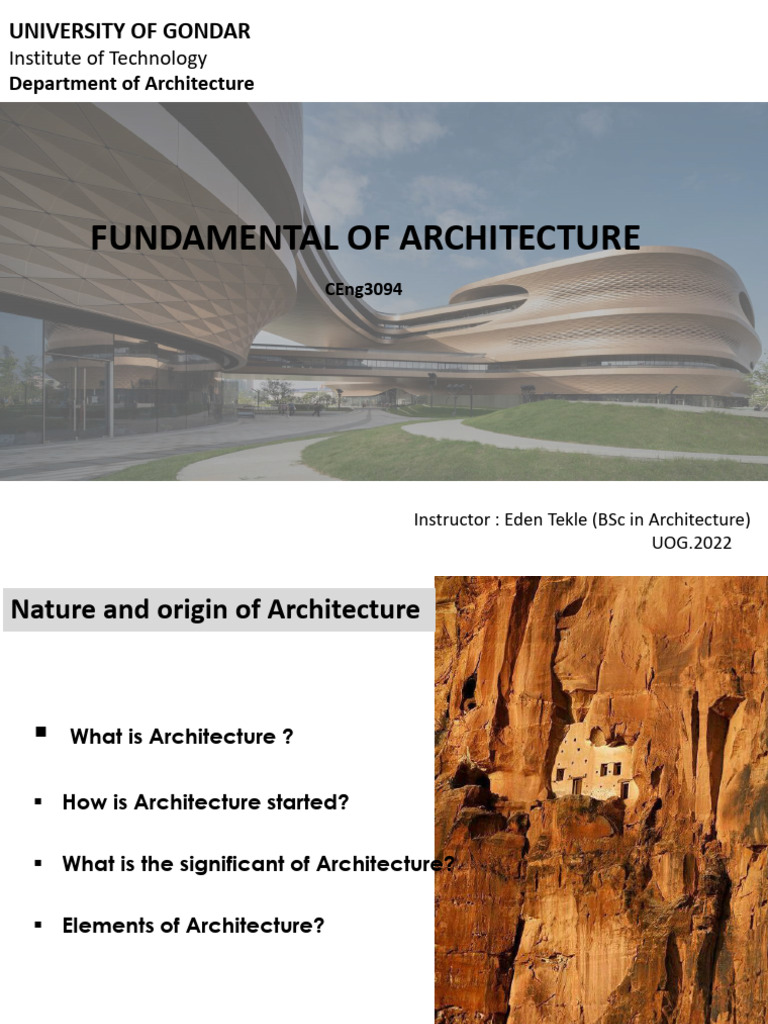 Fundamentals of Architecture Overview | PDF | Architect | Volume