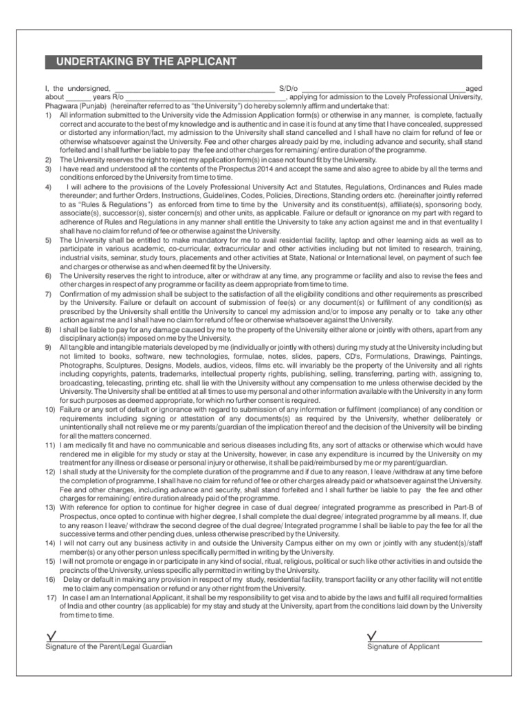 Undertaking | PDF