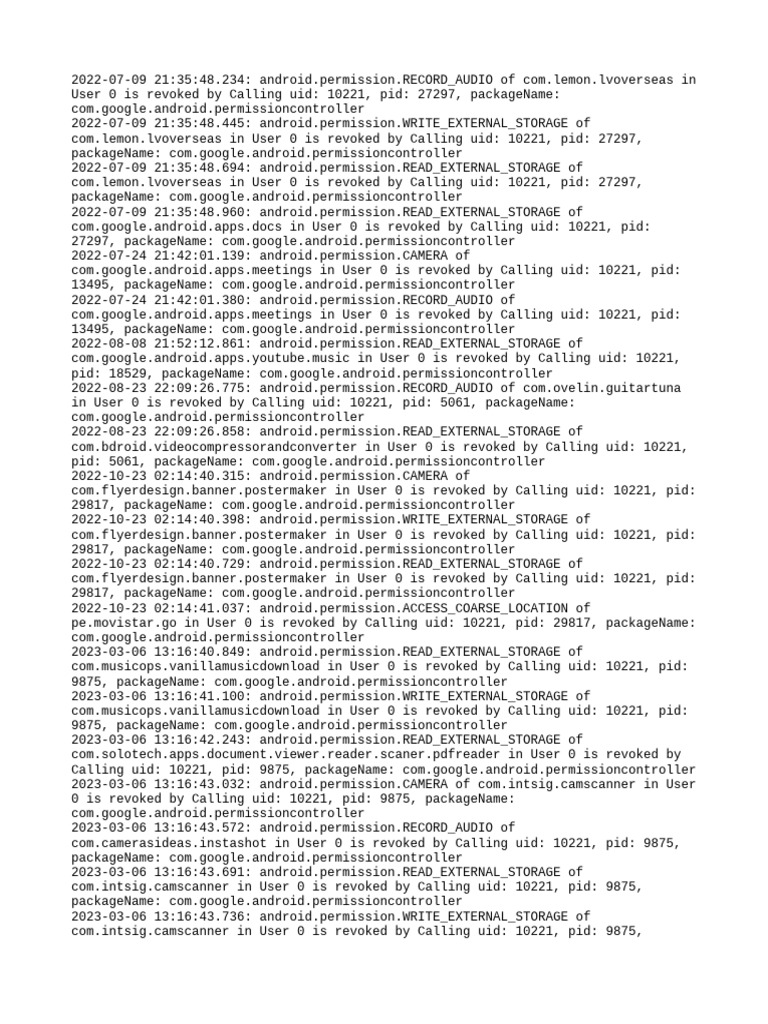 Perm Debug Info | PDF