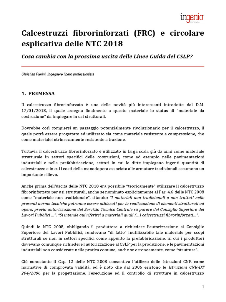 FRC Circolare ntc2018 | PDF