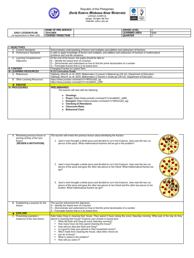 Lesson Plan in Math | PDF