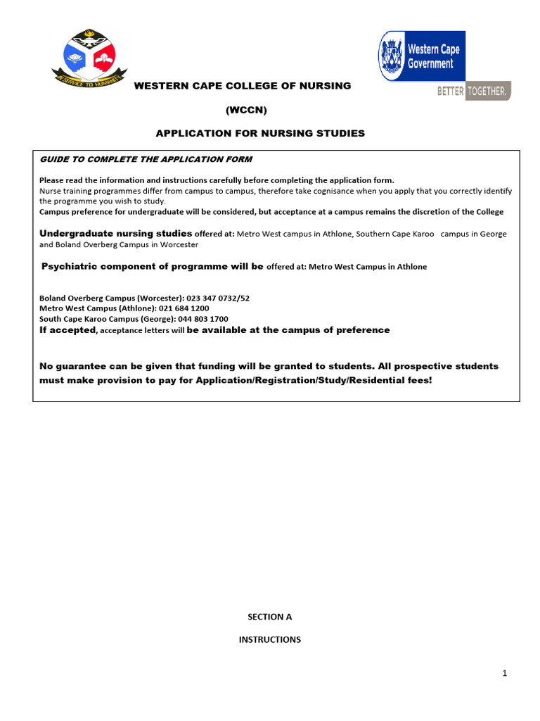 WCCN Nursing Application Guide | PDF | Breach Of Contract | Liquidated ...