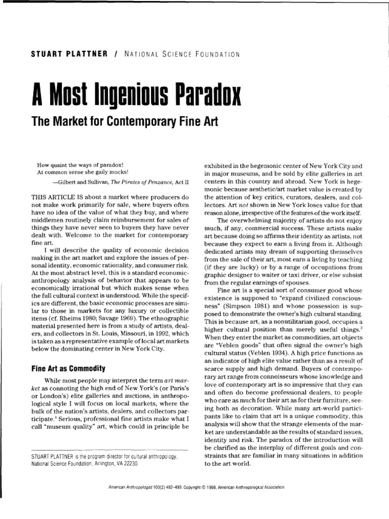 A Most Ingenious Paradox The | PDF